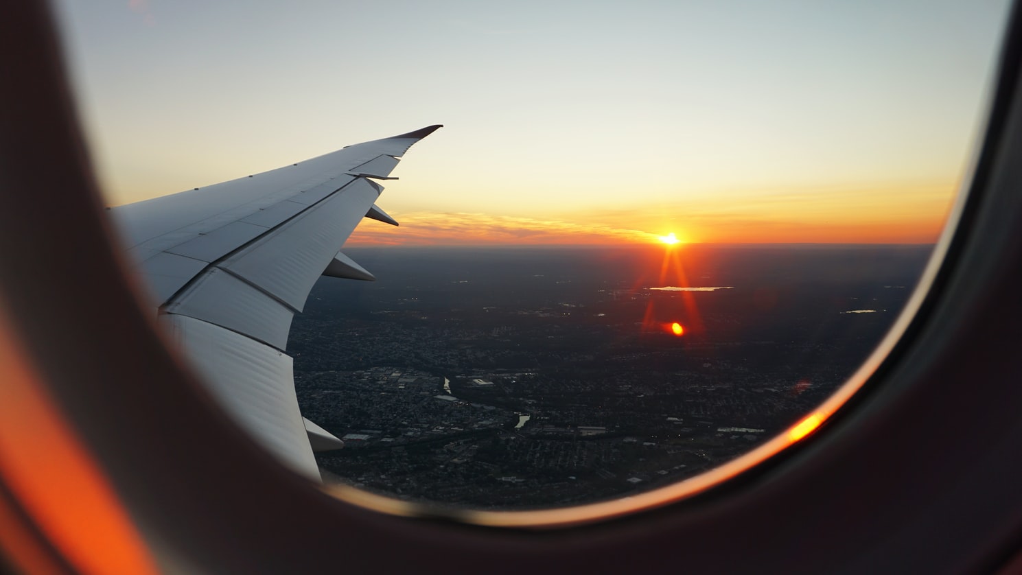 view from plane window