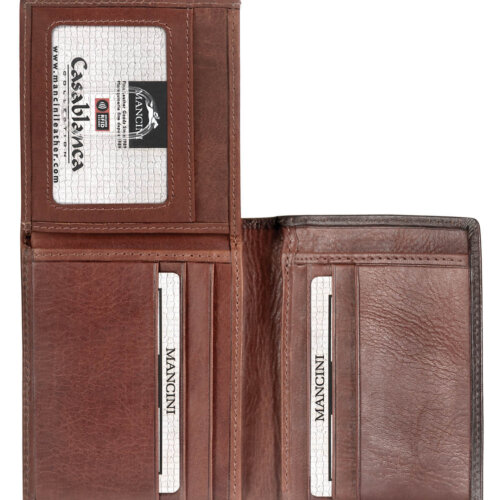 Portefeuille vertical avec volet pour hommes