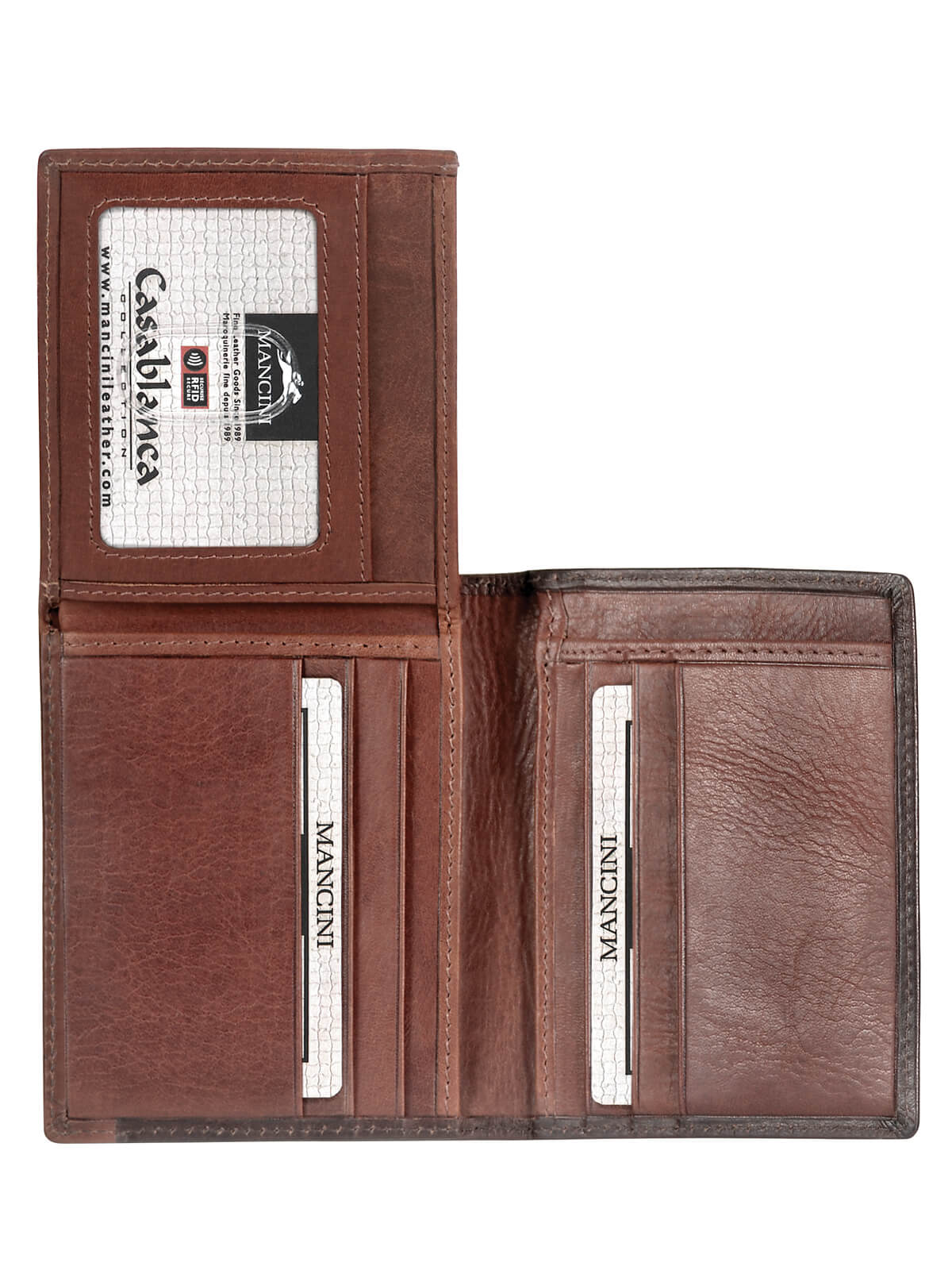 Portefeuille vertical avec volet pour hommes