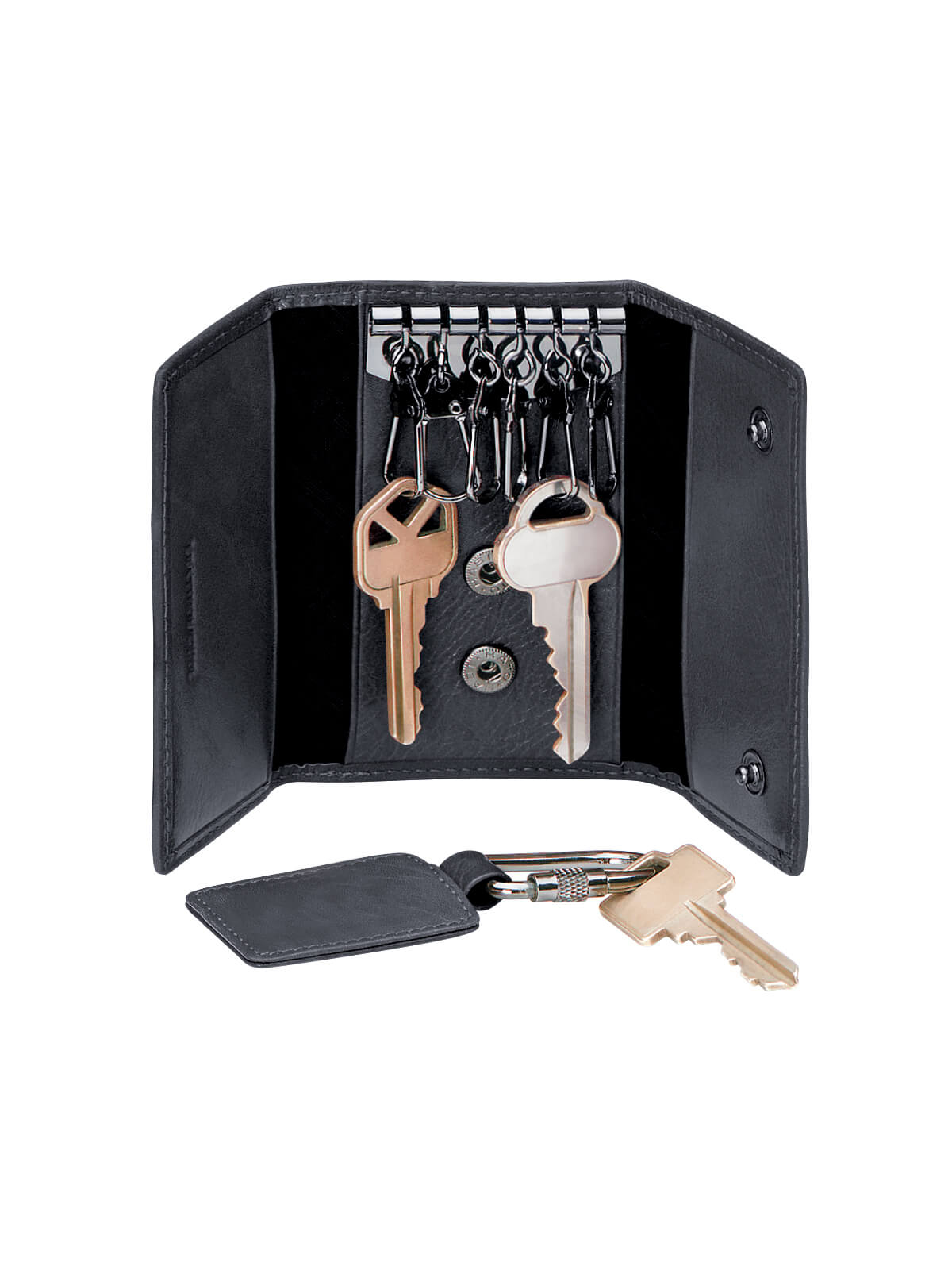 Porte-clefs à trois volets avec porte-clefs détachable
