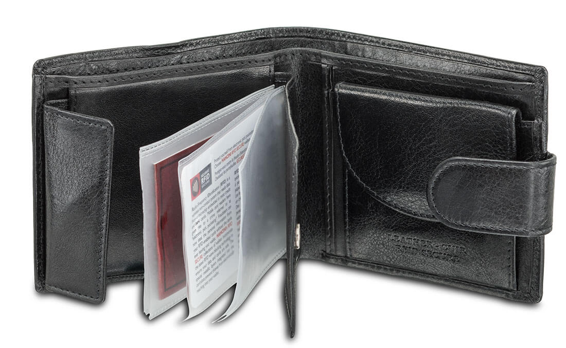 Portefeuille RFID pour hommes avec poche pour la monnaie de luxe