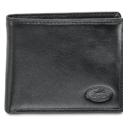Men`s RFID Secure Center Wing Wallet with Coin Pocket