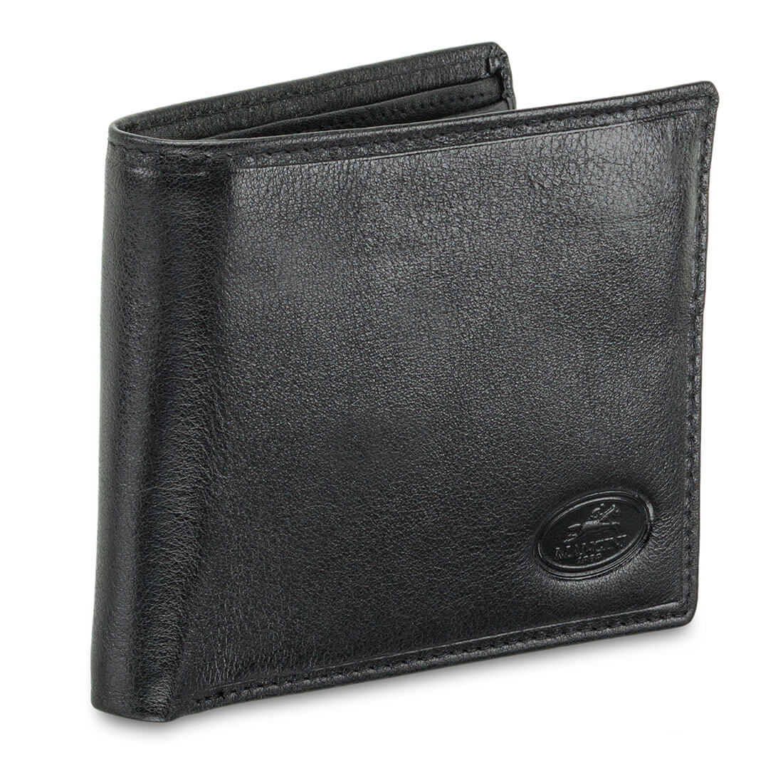 Portefeuille pour hommes RFID avec volet au centre et pochette pour la monnaie