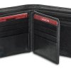Portefeuille pour hommes RFID avec volet au centre et pochette pour la monnaie