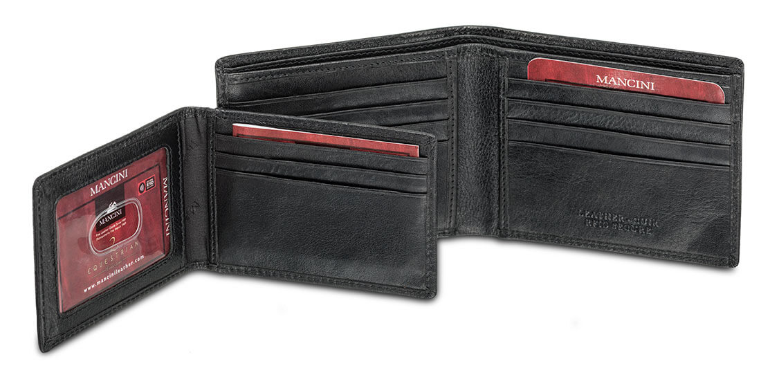 Portefeuille RFID avec porte-cartes amovible pour homme