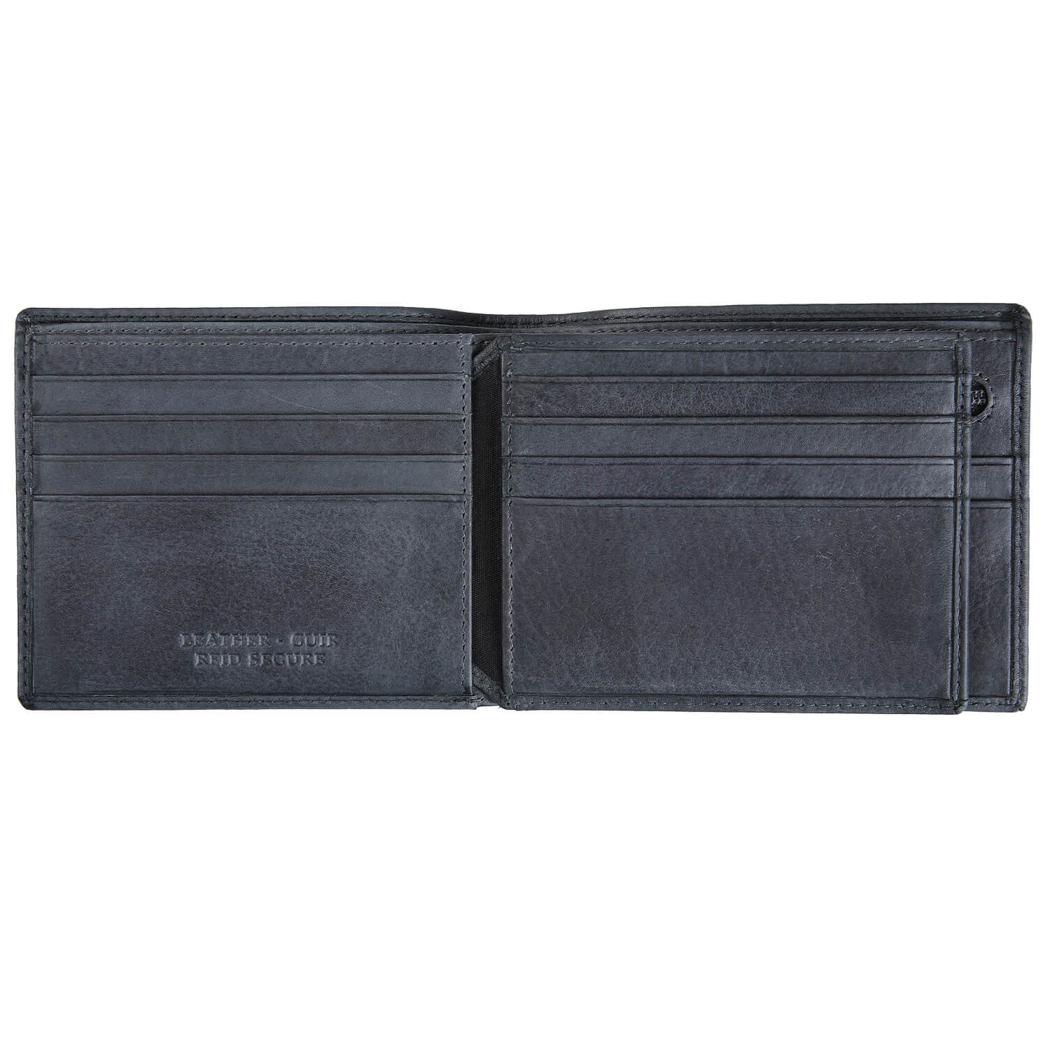 Portefeuille RFID avec volet au centre et pochette pour la monnaie Portefeuille RFID avec volet au centre et pochette pour la monnaie