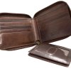 Portefeuill RFID à fermeture éclair avec porte-carte amovible pour homme