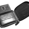 Portefeuill RFID à fermeture éclair avec porte-carte amovible pour homme