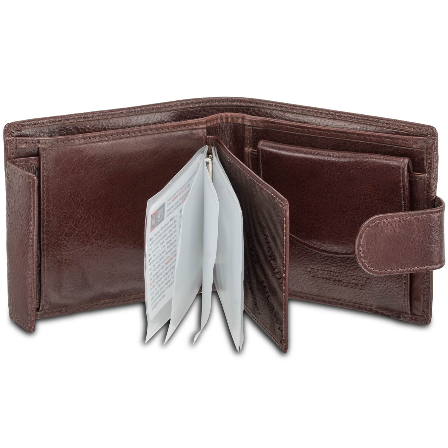 Portefeuille RFID pour hommes avec poche pour la monnaie de luxe
