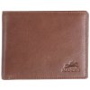 Brown leather men’s wallet with Mancini logo