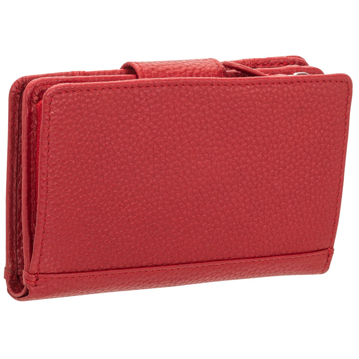 Pebbled Women's RFID Small Clutch Wallet - Bone Color, Medium Size, Full Grain Leather