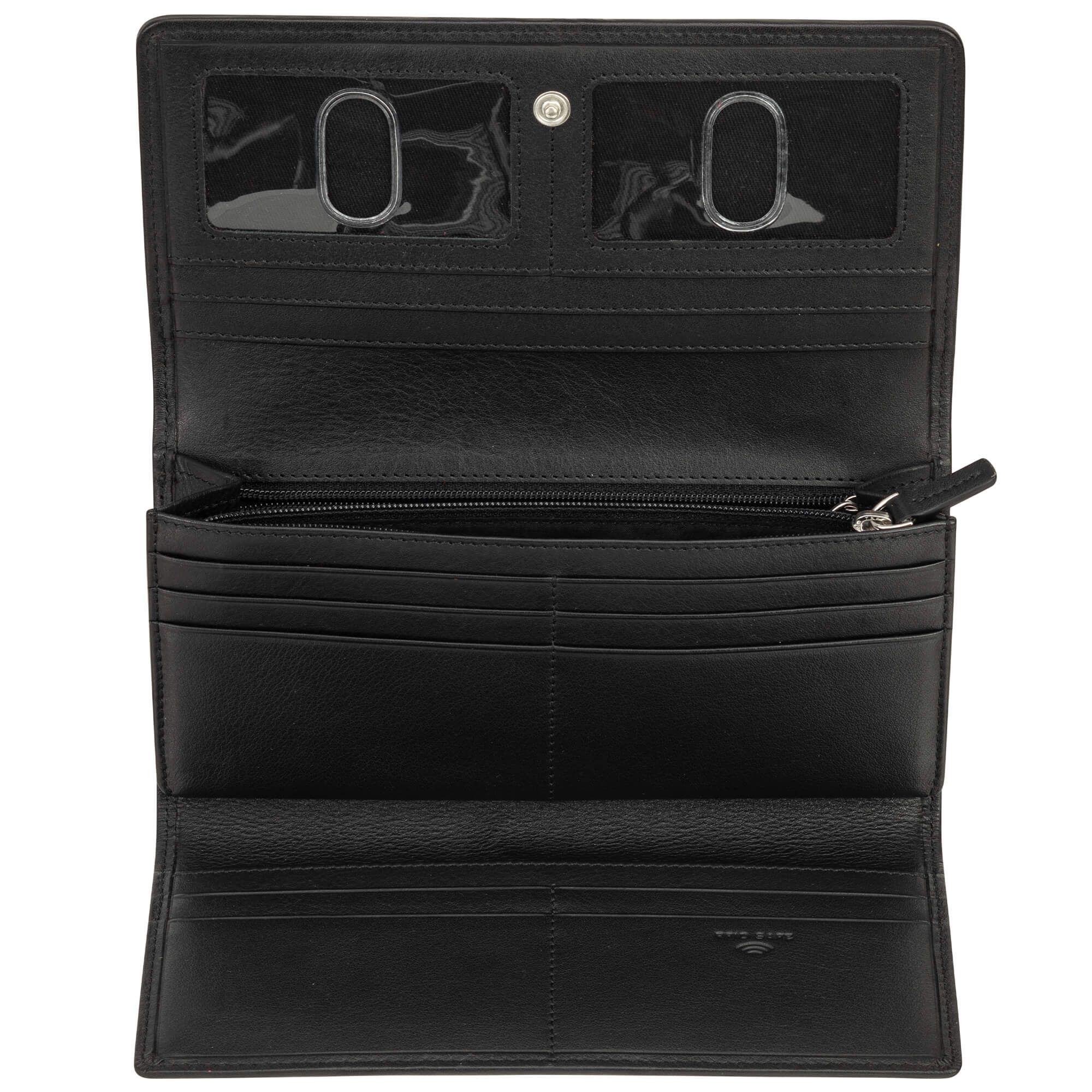 Red Basket Weave Rfid Secure Trifold Wallet