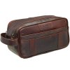 99-54202_Brown_2 Buffalo Dual Top Zipper Toiletry Bag