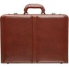 Cognac leather laptop briefcase