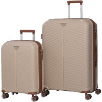 Langsuan　アイボリー St. Lucia Collection Expandable Polypropylene Spinner Luggage 2pc