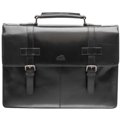 Buffalo Double Compartment Flap Briefcase with RFID Secure Pocket for 15.6in Laptop / Tablet